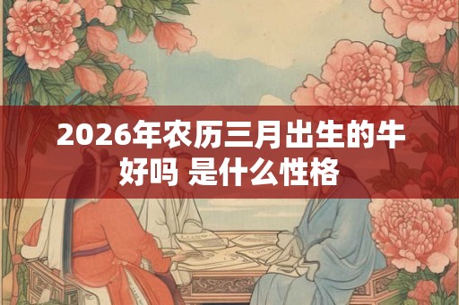 2026年农历三月出生的牛好吗 是什么性格