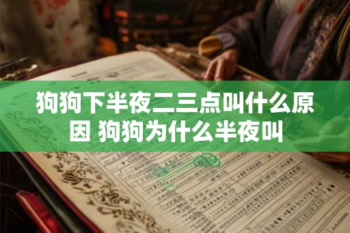狗狗下半夜二三点叫什么原因 狗狗为什么半夜叫