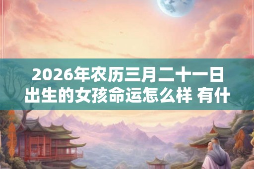 2026年农历三月二十一日出生的女孩命运怎么样 有什么说法