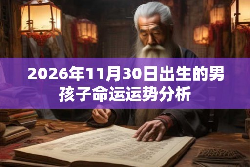 2026年11月30日出生的男孩子命运运势分析