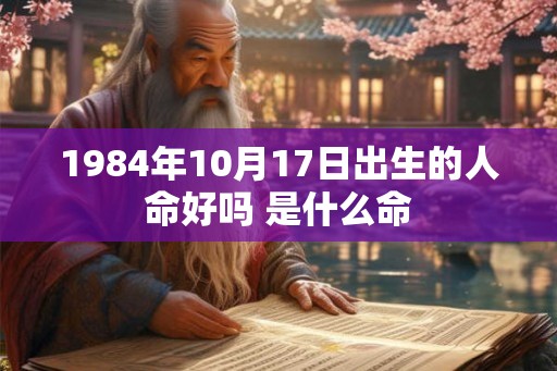 1984年10月17日出生的人命好吗 是什么命