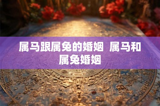 属马跟属兔的婚姻  属马和属兔婚姻