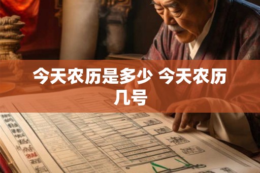 今天农历是多少 今天农历几号 今天农历是多少 今天农历几号