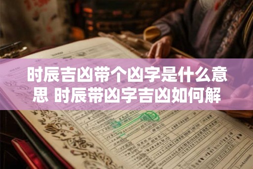 时辰吉凶带个凶字是什么意思 时辰带凶字吉凶如何解释