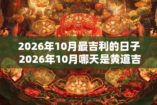 2026年10月最吉利的日子 2026年10月哪天是黄道吉日
