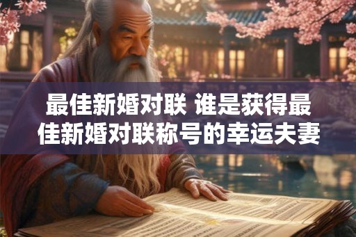最佳新婚对联 谁是获得最佳新婚对联称号的幸运夫妻