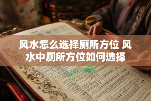 风水怎么选择厕所方位 风水中厕所方位如何选择 风水怎么选择厕所方位 风水中厕所方位如何选择