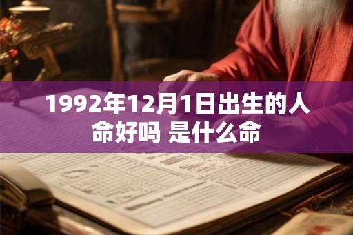 1992年12月1日出生的人命好吗 是什么命 1992年12月1日出生的人命好吗 是什么命