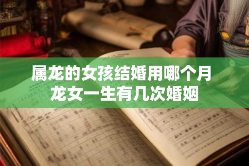 属龙的女孩结婚用哪个月 龙女一生有几次婚姻