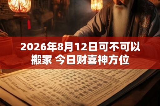 2026年8月12日可不可以搬家 今日财喜神方位 2026年8月12日可不可以搬家 今日财喜神方位