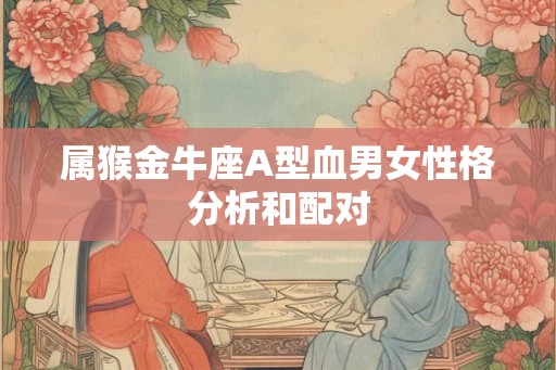 属猴金牛座A型血男女性格分析和配对 属猴金牛座A型血男女性格分析和配对