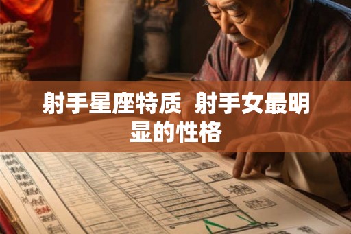 射手星座特质  射手女最明显的性格