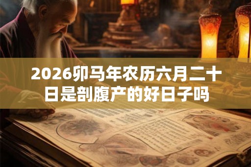 2026卯马年农历六月二十日是剖腹产的好日子吗