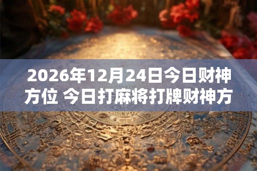 2026年12月24日今日财神方位 今日打麻将打牌财神方位 2026年12月24日今日财神方位 今日打麻将打牌财神方位