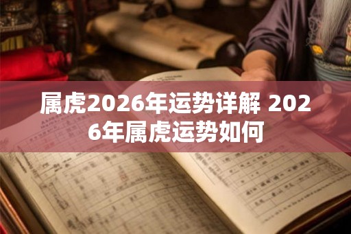 属虎2026年运势详解 2026年属虎运势如何