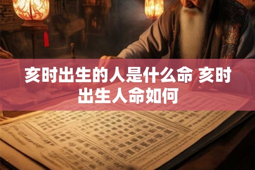亥时出生的人是什么命 亥时出生人命如何