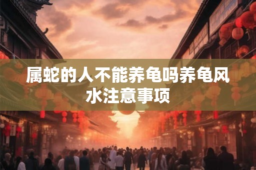 属蛇的人不能养龟吗养龟风水注意事项