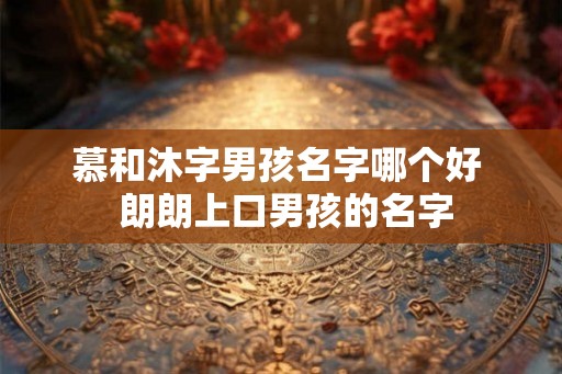慕和沐字男孩名字哪个好  朗朗上口男孩的名字