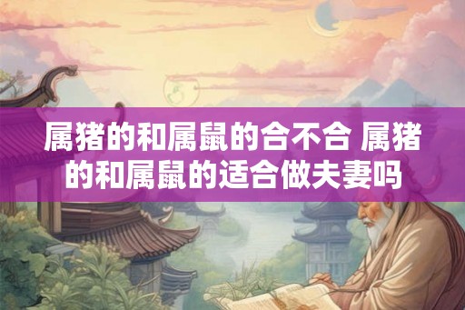 属猪的和属鼠的合不合 属猪的和属鼠的适合做夫妻吗