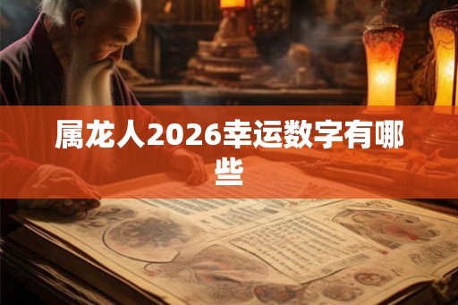 属龙人2026幸运数字有哪些 属龙人2026幸运数字有哪些