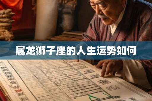 属龙狮子座的人生运势如何 属龙狮子座的人生运势如何