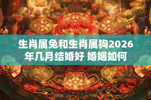 生肖属兔和生肖属狗2026年几月结婚好 婚姻如何 生肖属兔和生肖属狗2026年几月结婚好 婚姻如何