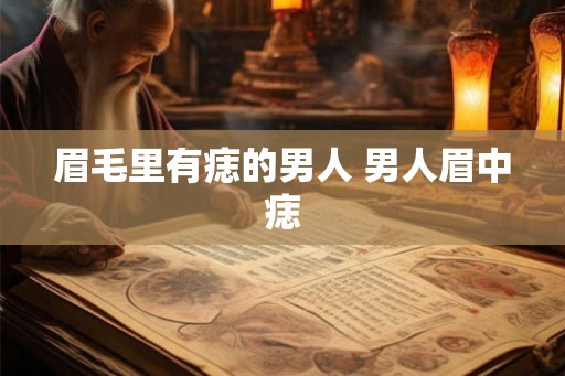 眉毛里有痣的男人 男人眉中痣