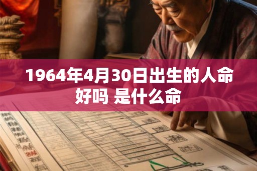 1964年4月30日出生的人命好吗 是什么命 1964年4月30日出生的人命好吗 是什么命