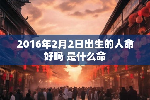 2016年2月2日出生的人命好吗 是什么命