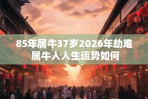 85年属牛37岁2026年劫难 属牛人人生运势如何 85年属牛37岁2026年劫难 属牛人人生运势如何