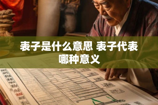 表子是什么意思 表子代表哪种意义 表子是什么意思 表子代表哪种意义