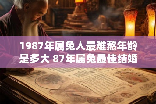1987年属兔人最难熬年龄是多大 87年属兔最佳结婚年龄 1987年属兔人最难熬年龄是多大 87年属兔最佳结婚年龄