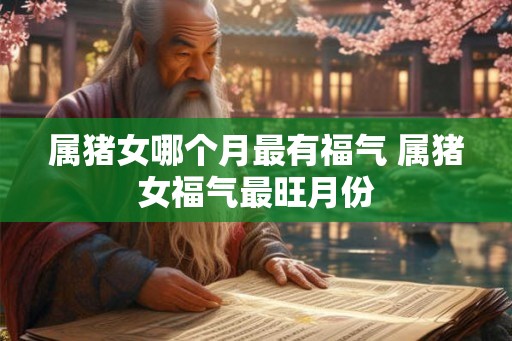 属猪女哪个月最有福气 属猪女福气最旺月份