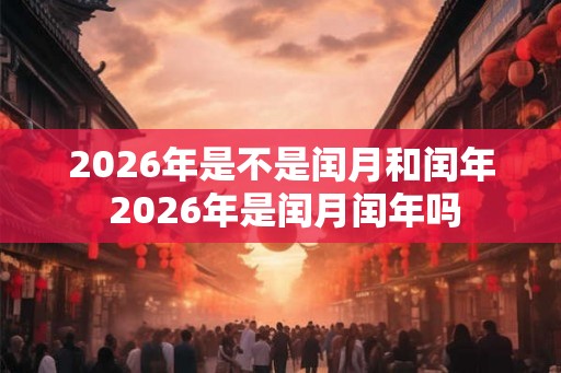 2026年是不是闰月和闰年 2026年是闰月闰年吗