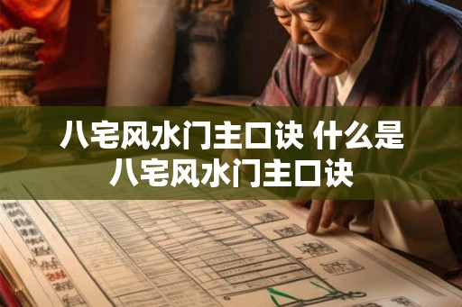 八宅风水门主口诀 什么是八宅风水门主口诀 八宅风水门主口诀 什么是八宅风水门主口诀