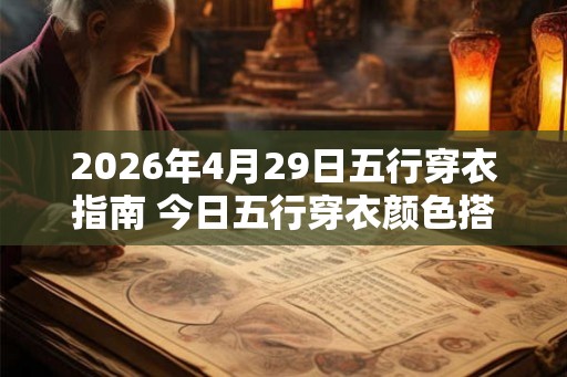 2026年4月29日五行穿衣指南 今日五行穿衣颜色搭配 2026年4月29日五行穿衣指南 今日五行穿衣颜色搭配