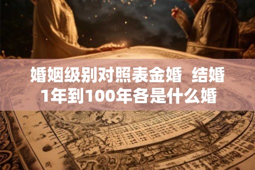 婚姻级别对照表金婚  结婚1年到100年各是什么婚