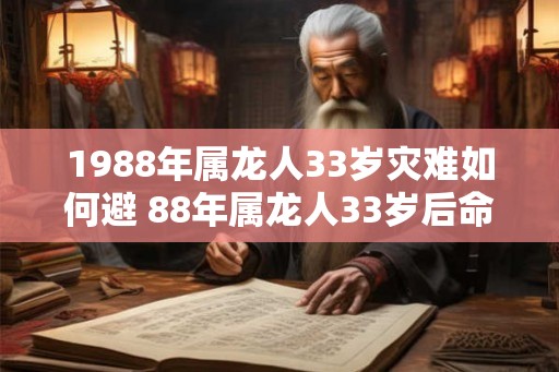 1988年属龙人33岁灾难如何避 88年属龙人33岁后命运