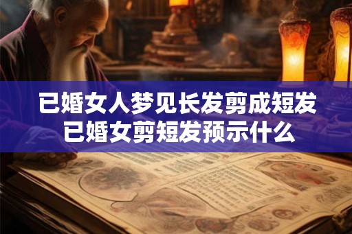 已婚女人梦见长发剪成短发 已婚女剪短发预示什么