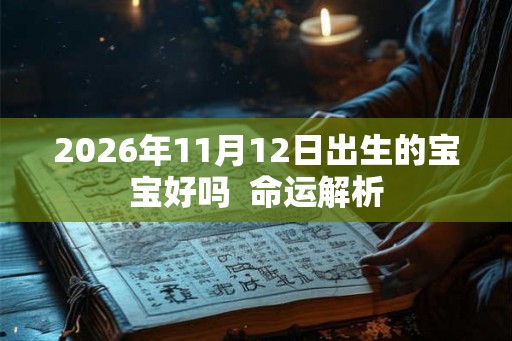 2026年11月12日出生的宝宝好吗  命运解析