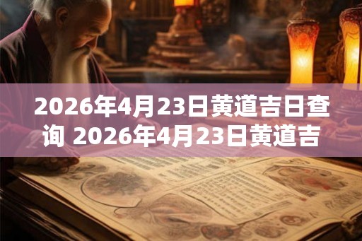 2026年4月23日黄道吉日查询 2026年4月23日黄道吉日吗