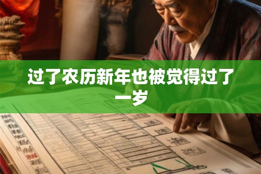 过了农历新年也被觉得过了一岁 过了农历新年也被觉得过了一岁