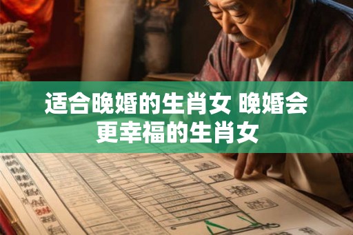 适合晚婚的生肖女 晚婚会更幸福的生肖女 适合晚婚的生肖女 晚婚会更幸福的生肖女