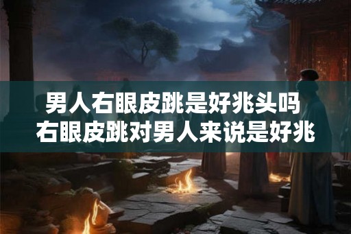 男人右眼皮跳是好兆头吗 右眼皮跳对男人来说是好兆头吗