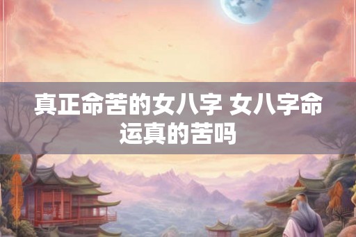 真正命苦的女八字 女八字命运真的苦吗