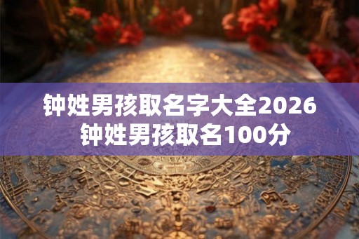 钟姓男孩取名字大全2026  钟姓男孩取名100分