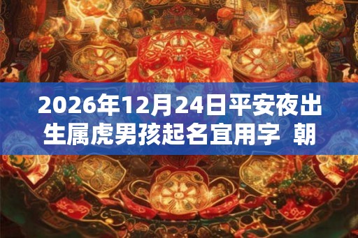 2026年12月24日平安夜出生属虎男孩起名宜用字  朝气蓬勃的名字