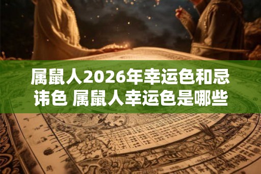 属鼠人2026年幸运色和忌讳色 属鼠人幸运色是哪些
