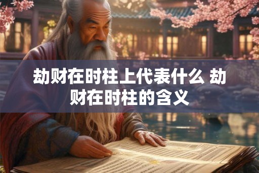劫财在时柱上代表什么 劫财在时柱的含义