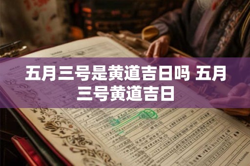 五月三号是黄道吉日吗 五月三号黄道吉日
